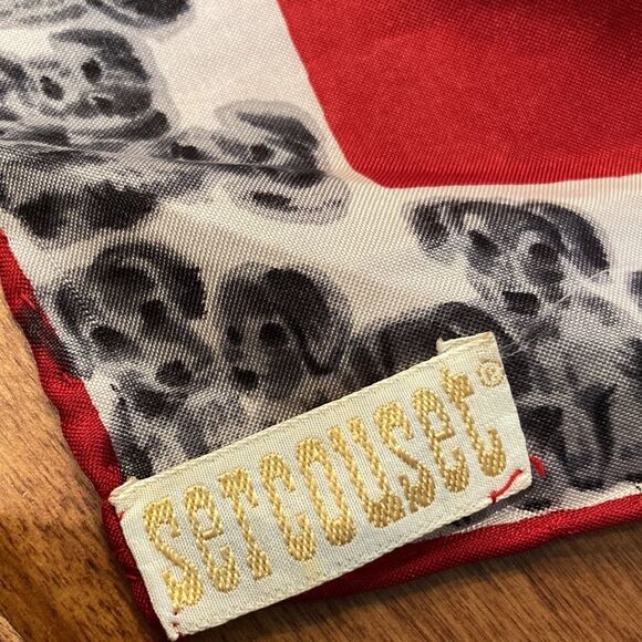 Sercouset dog scarf, silk with rolled edges - Picture 5 of 8